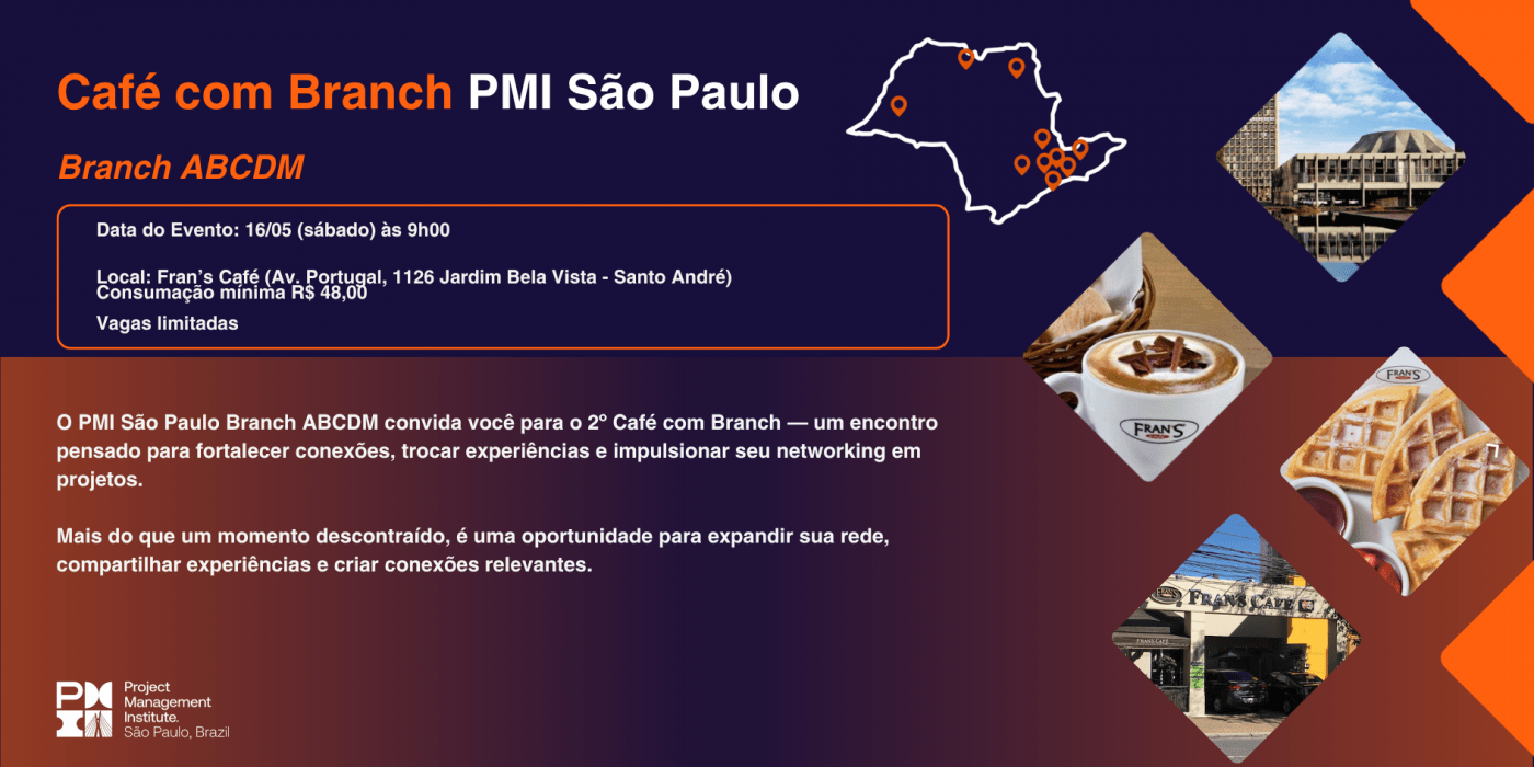 2° Café com Branch PMI São Paulo | Branch ABCDM em Santo André - Sympla