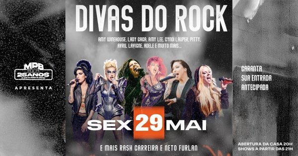Imagem do evento DIVAS DO ROCK + Rash Carreira e Neto Furlan