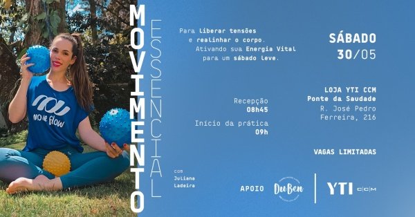 Imagem do evento 30/05  | Movimento Essencial com Juliana Borges