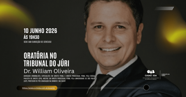 Imagem do evento Oratória No Tribunal Do Júri - Dr. William Oliveira