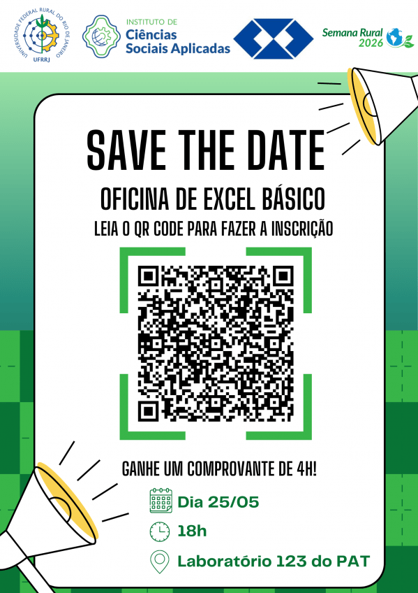 Imagem do evento Oficina de excel básico- Semana Rural
