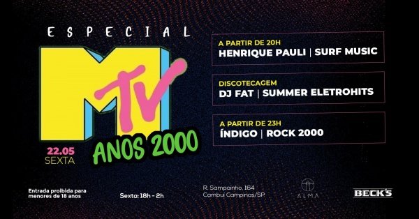 Imagem do evento HENRIQUE PAULI + DJ FAT + INDIGO NO ALMA CAMPINAS | 22.05