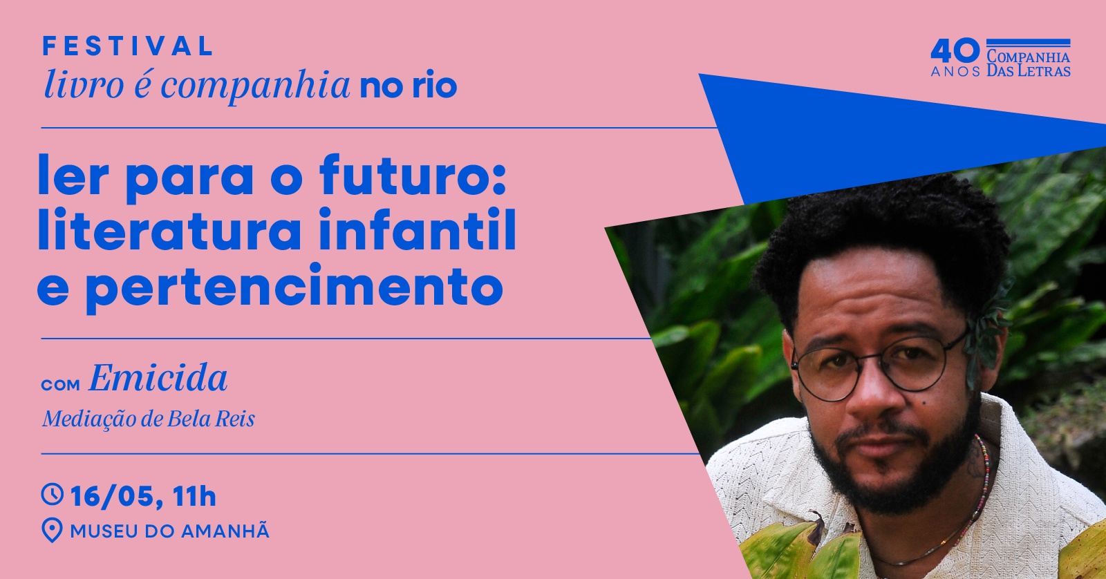 Festival Livro é Companhia no Rio | Ler para o Futuro: Literatura Infantil e Pertencimento - Emicida em Rio de Janeiro