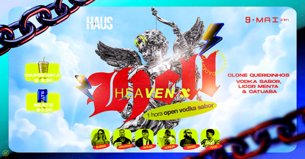 Imagem do evento HEAVEN AND HELL - 1H DE OPEN BAR DE VODKA  - PROMO BEATS