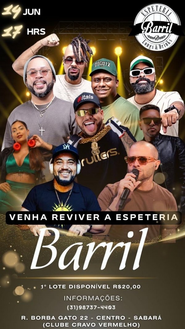 Imagem do evento REVIVER ESPETERIA BARRIL