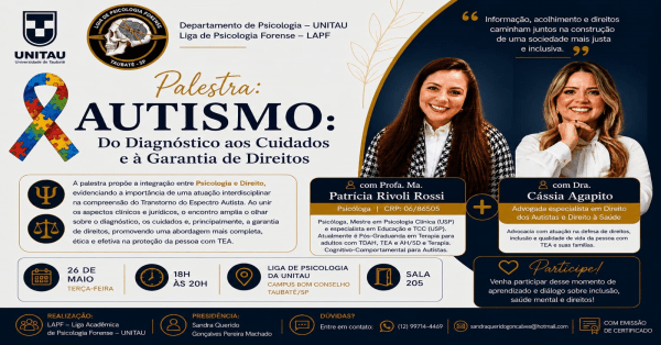 Imagem do evento Autismo: Do Diagnóstico aos Cuidados e à Garantia de Direitos