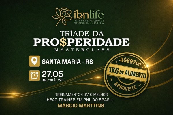 Imagem do evento TRÍADE DA PROSPERIDADE | MASTERCLASS