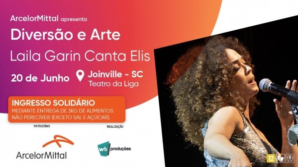 Imagem do evento LAILA GARIN CANTA ELIS - DIVERSÃO E ARTE 2026