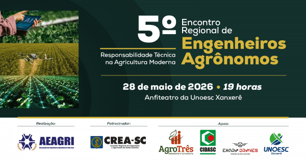 Imagem do evento 5º Encontro Regional de Engenheiros Agrônomos - Responsabilidade Técnica na Agricultura Moderna.