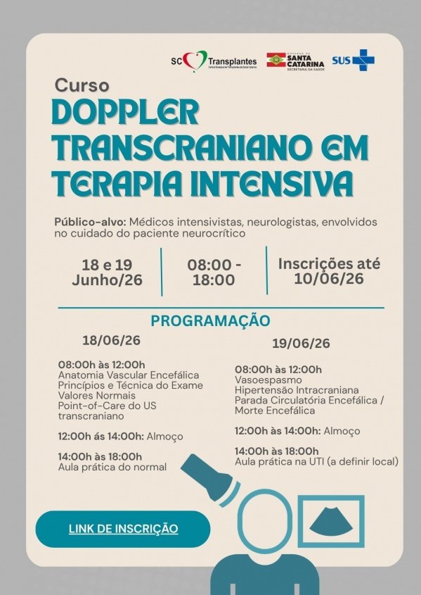 Imagem do evento Curso: DOPPLER TRANSCRANIANO EM TERAPIA INTENSIVA