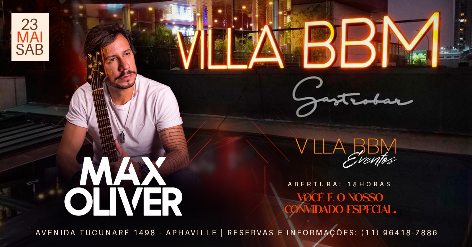Max Oliver  Estreia Country Night na Villa Bbm em Barueri