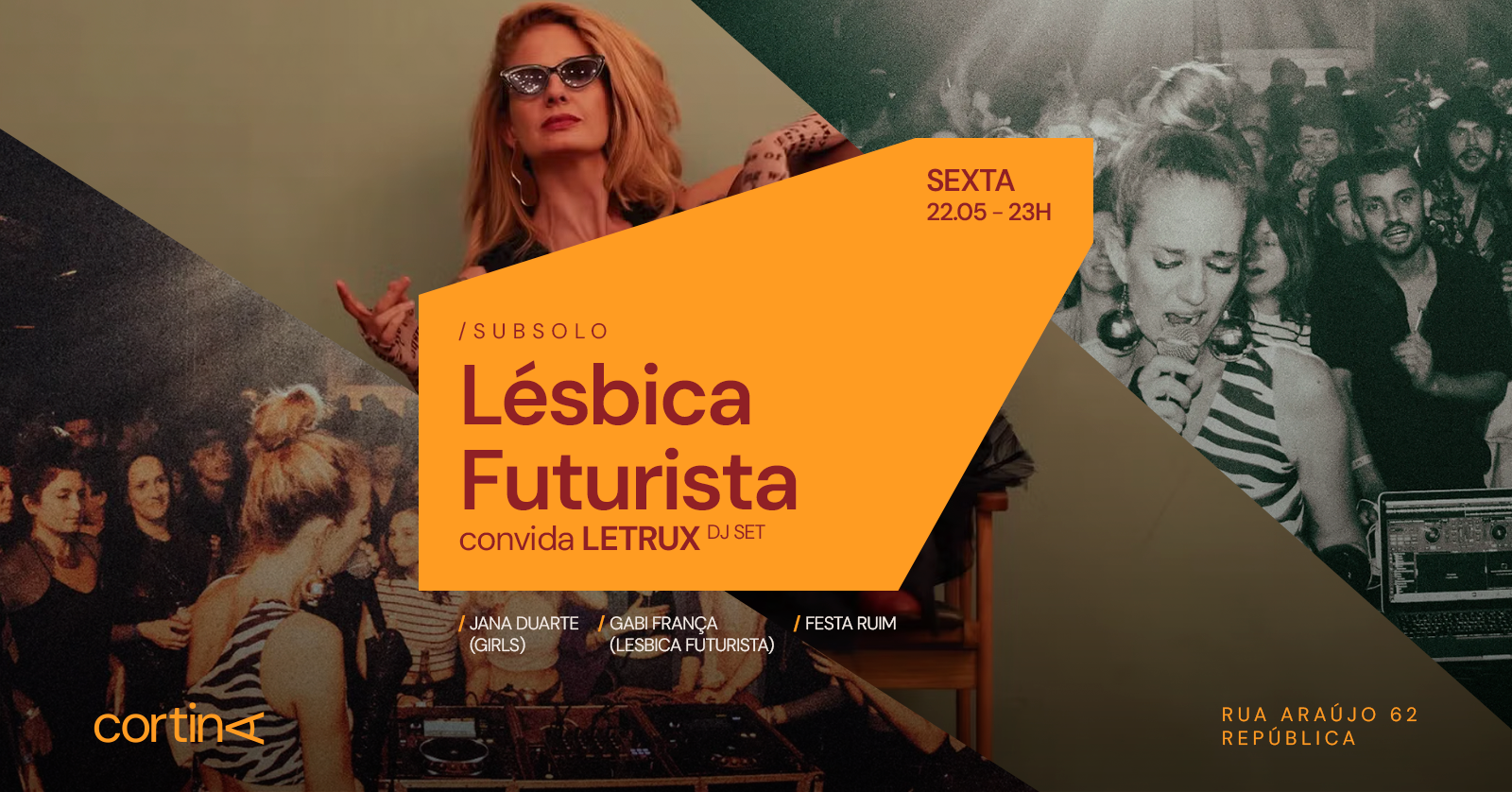 Lésbica Futurista Convida: Letrux | 22.05 | CINECLUBE CORTINA