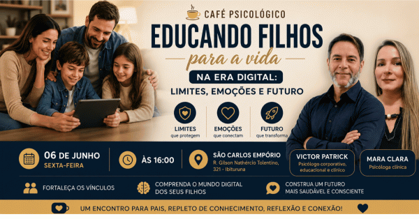 Imagem do evento Café Psicológico - Educando Filhos para a Vida na Era Digital: Limites, Emoções e Futuro