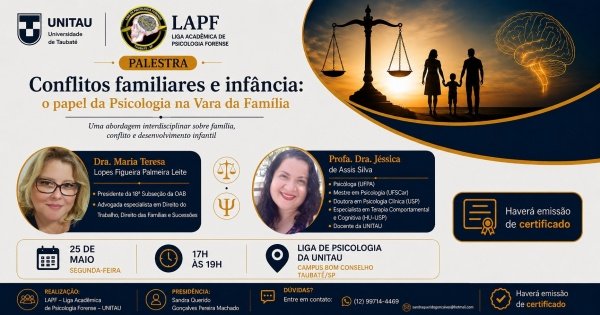 Imagem do evento Conflitos familiares e infância: o olhar da Psicologia na Vara de Família