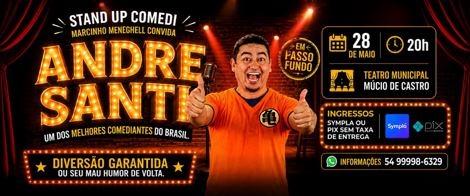 Stand Up Comedi com André Santi e Marcio Meneghell em Passo Fundo