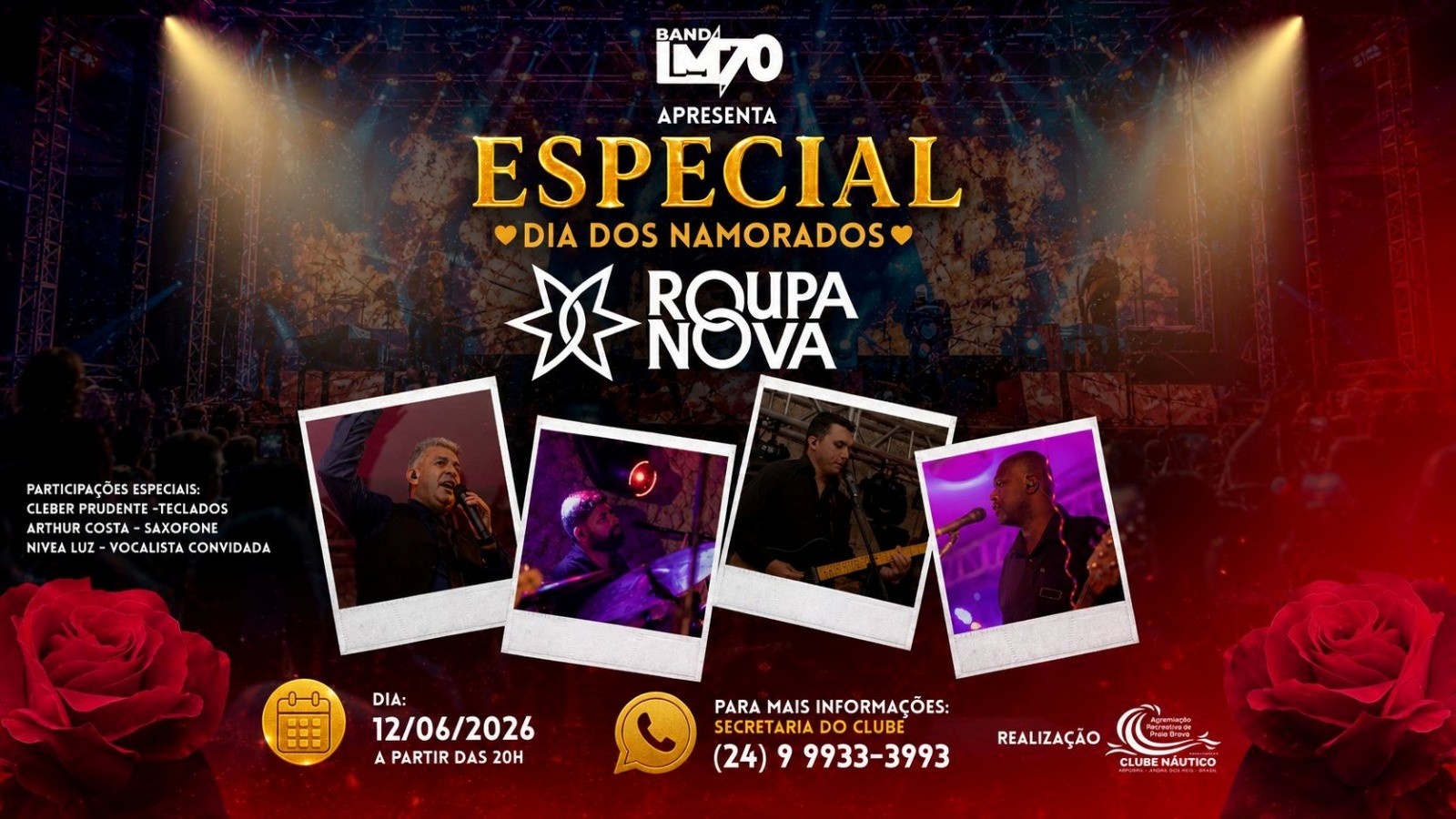 Noite dos Namorados- Especial Roupa Nova com a banda LM70 - Angra dos Reis, RJ