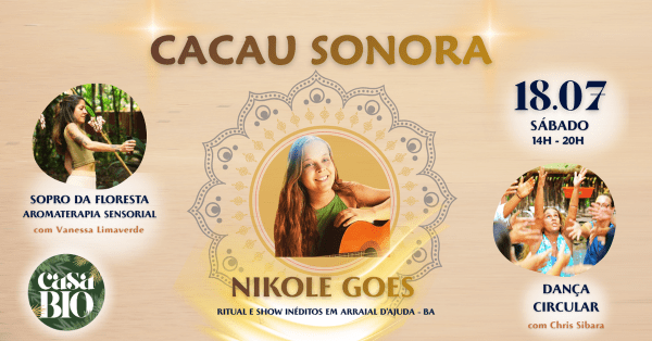 Imagem do evento CACAU SONORA - 18/07 em Arraial D'Ajuda
