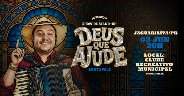 Imagem do evento Show de Humor com Santo Fole em Jaguariaíva/PR - Novo Show Deus que Ajude!