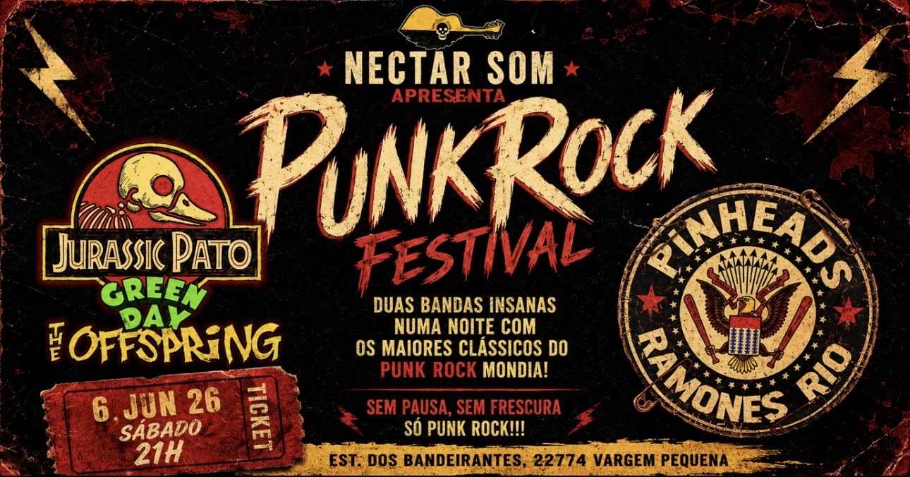 TRIBUTOS RAMONES & GREEN DAY - NECTAR SOM - FESTIVAL DE ROCK - Rio de Janeiro, RJ