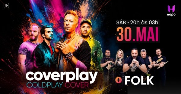 Imagem do evento Sábado na HOPE| 30 de Maio | 20h - Folk / Coverplay