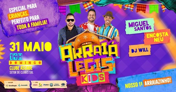 Imagem do evento ARRAIÁ LEGIS KIDS 2026