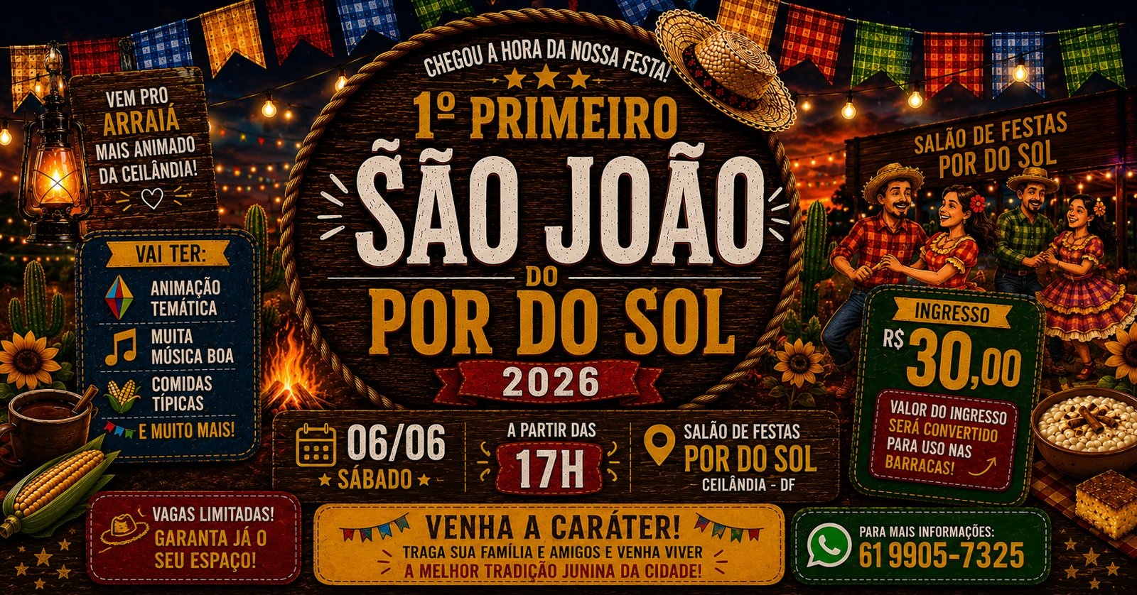 São João do Por do Sol 2026 Ceilândia/DF - Brasília, DF