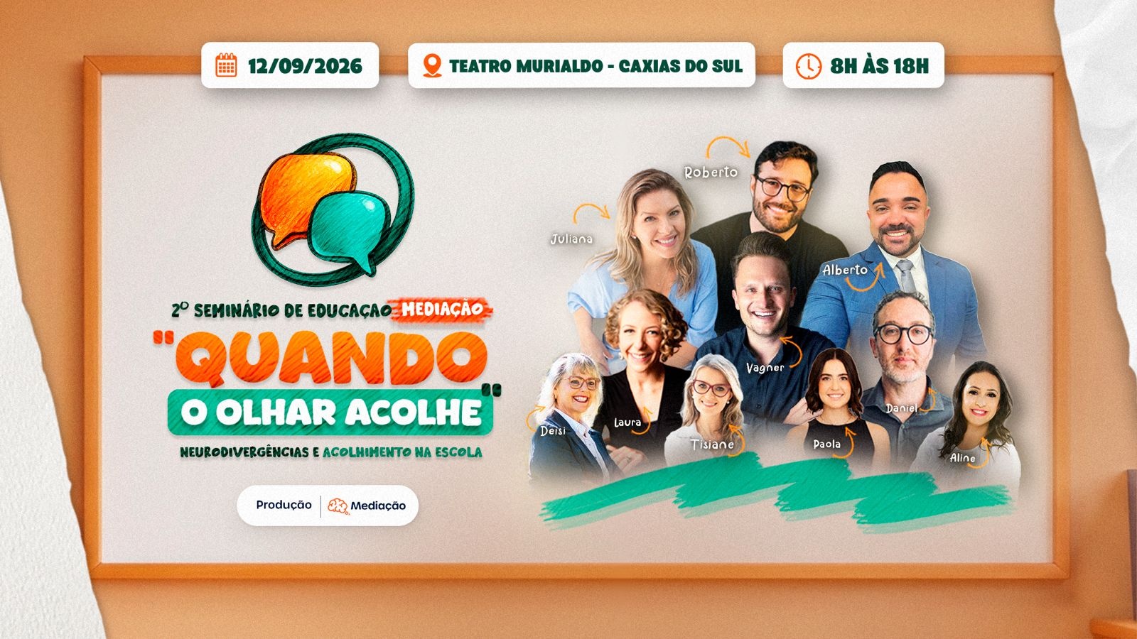 Seminário Mediação - Quando o olhar acolhe: neurodivergências e acolhimento na escola.