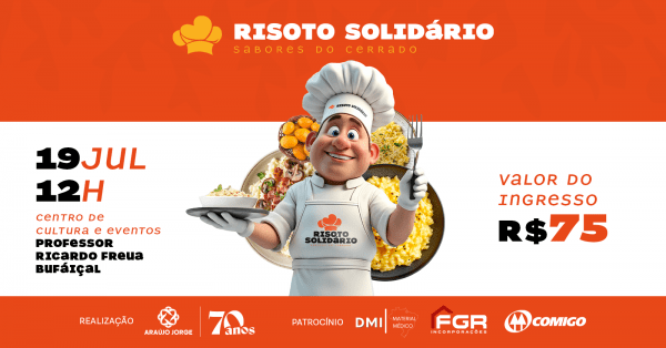 Imagem do evento RISOTO SOLIDÁRIO - SABORES DO CERRADO 3° EDIÇÃO
