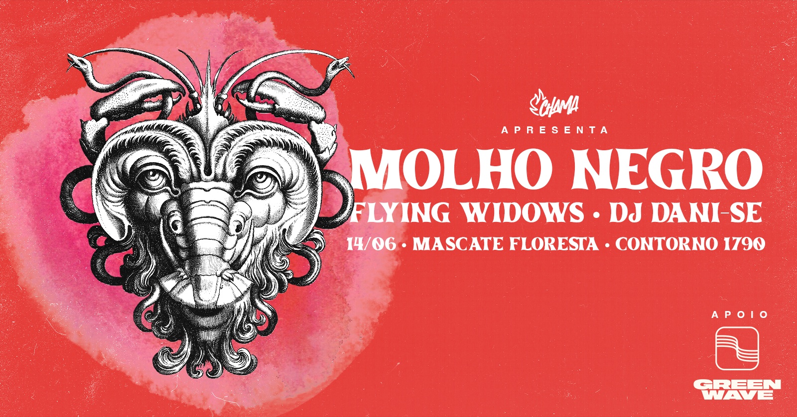 Molho Negro, Flying Widows e DJ Dani-se - Belo Horizonte, MG