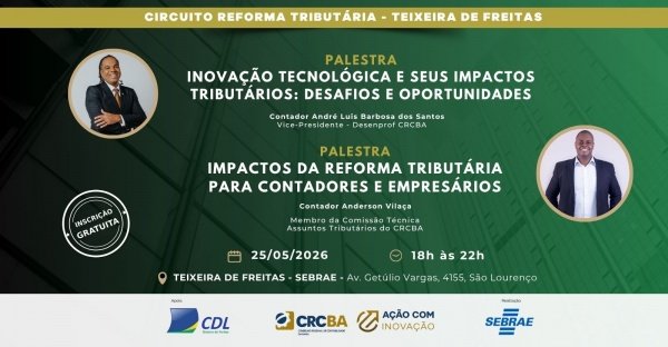 Imagem do evento Circuito de Palestras Reforma Tributária - TEIXEIRA DE FREITAS