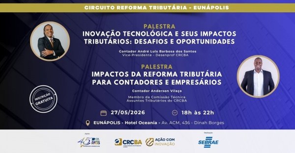 Imagem do evento Circuito de Palestras Reforma Tributária - EUNÁPOLIS