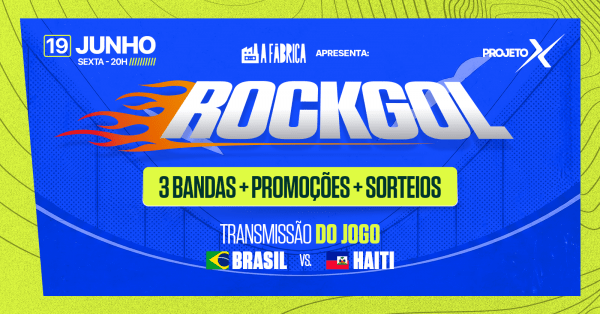 Imagem do evento RockGol - 19 de Junho - Floriano - Projeto X