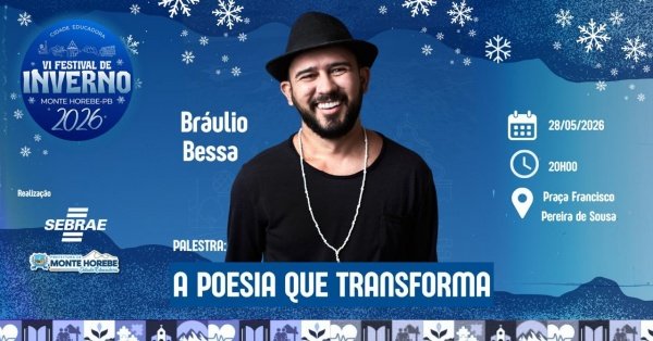 Imagem do evento Palestra "A poesia que Transforma" - Bráulio Bessa