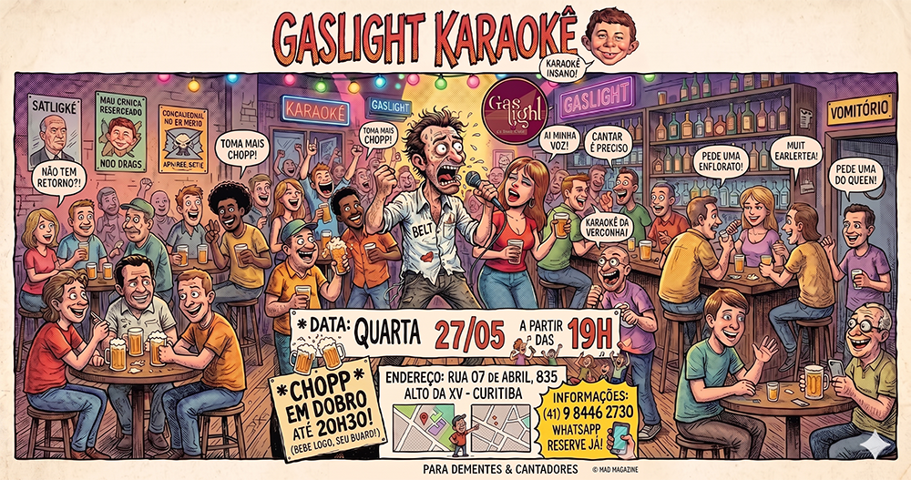 GASLIGHT KARAOKÊ - ENTRADA FREE / KARAOKÊ em CURITIBA
