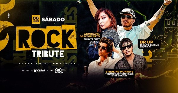 Imagem do evento Rock Tribute - Pitty, Charlie Brown, Artic Monkeys e The Strokes