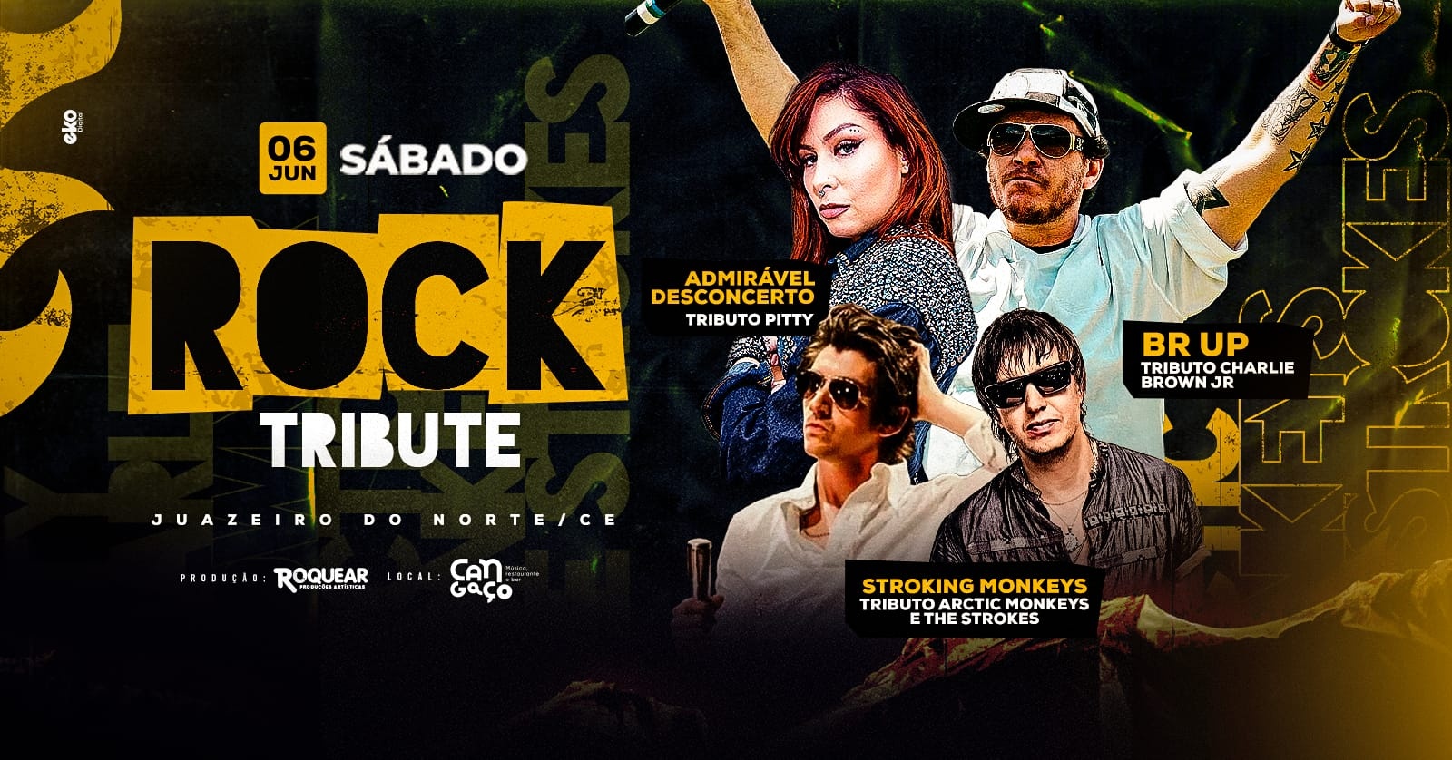 Rock Tribute - Pitty, Charlie Brown, Artic Monkeys e The Strokes - Juazeiro do Norte, CE