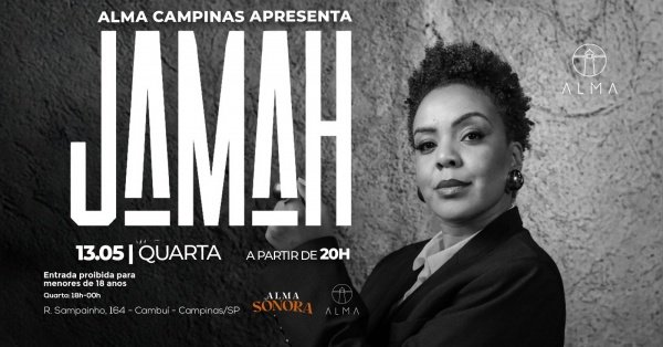 Imagem do evento JAMAH NO ALMA CAMPINAS | 13.05