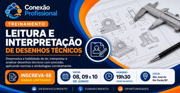 Imagem do evento Leitura e Interpretação de Desenhos Técnicos