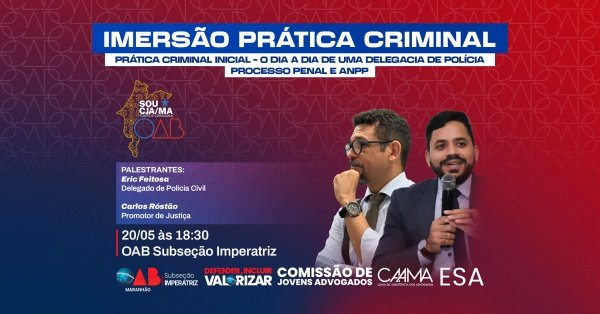 Imagem do evento IMERSÃO PRÁTICA CRIMINAL - FLAGRANTE - PROCESSO PENAL E ANPP