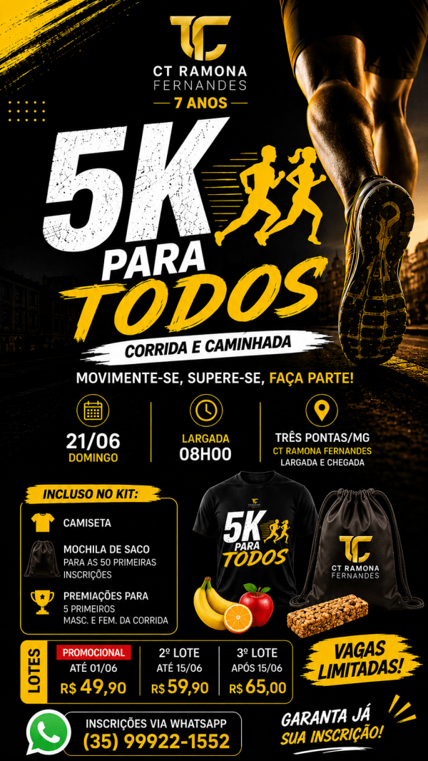 Imagem do evento 5k Para todos - Corrida e Caminha