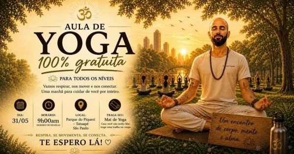Imagem do evento Yoga no parque com Haj