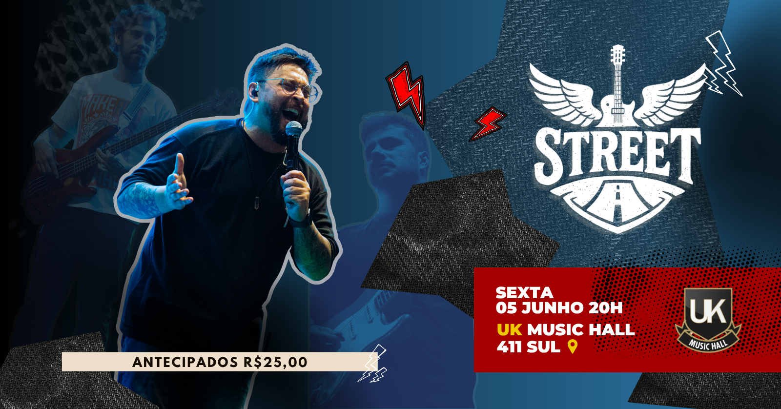 STREET ROCK BAND NO UK MUSIC HALL - BSB - Brasília, DF