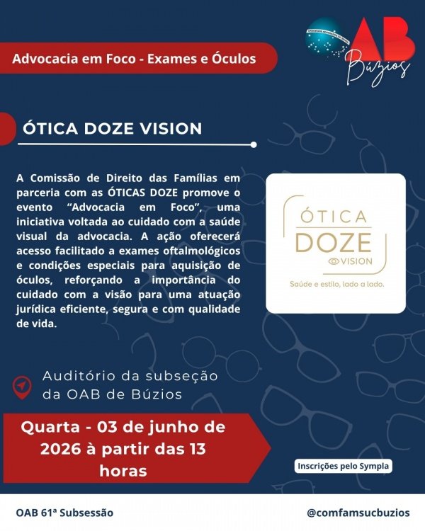 Imagem do evento Advocacia em Foco  Exames e Óculos