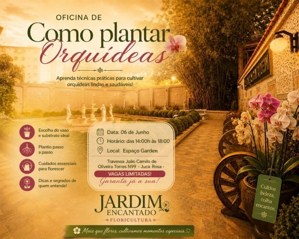 Imagem do evento Oficina como plantar e cultivar orquídeas