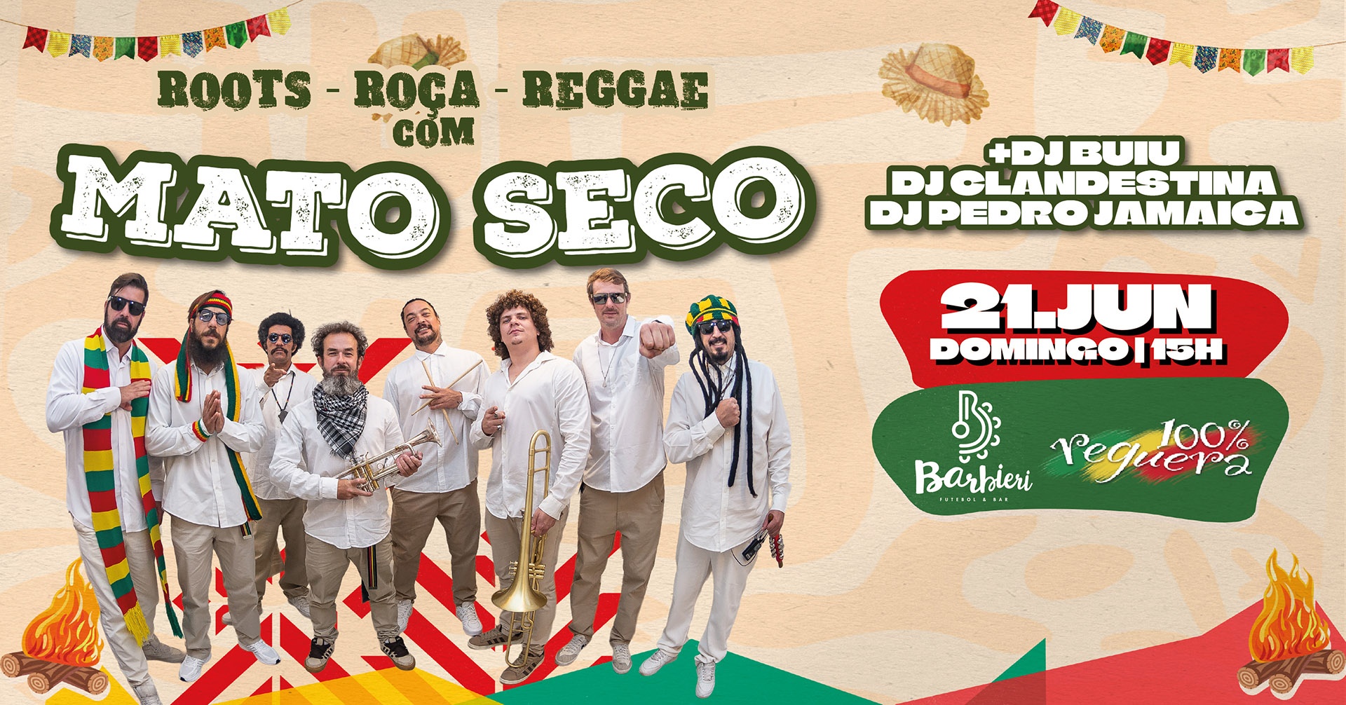Roots Roça Reggae : Mato Seco + DJ Clandestina - DJ Buiu - DJ Pedro Jamaica em Campinas