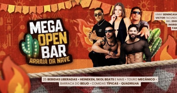 Imagem do evento NAVE - ARRAIÁ // MEGA OPEN BAR MACAÉ