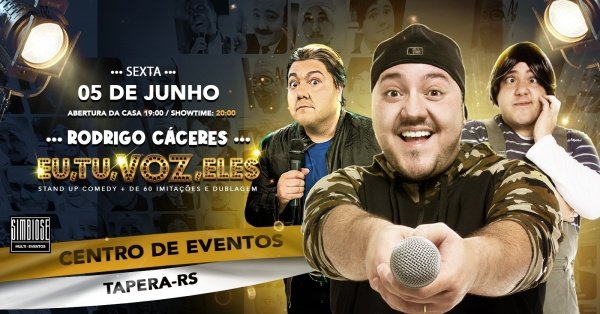 Imagem do evento EU, TU, VOZ, ELES ( RODRIGO CÁCERES ) TAPERA RS