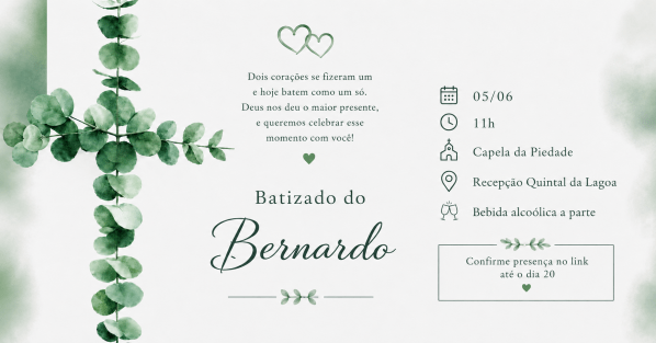 Imagem do evento Convite | Batizado do Bernardo