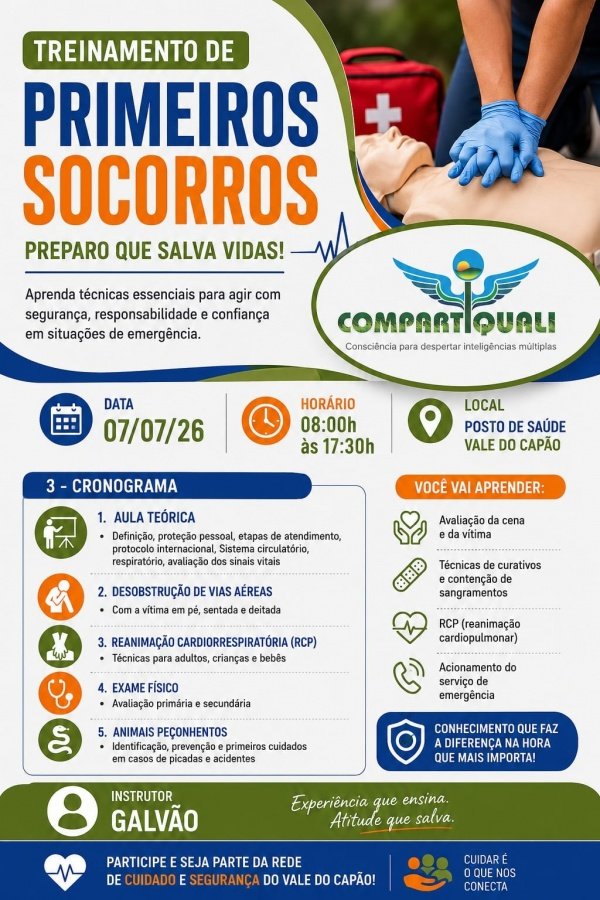 Imagem do evento Treinamento de primeiros socorros