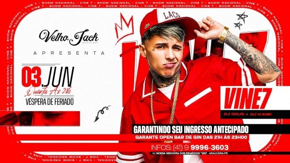 Imagem do evento Show Nacional com Vine 7 no Velho Jack dia 03 de junho